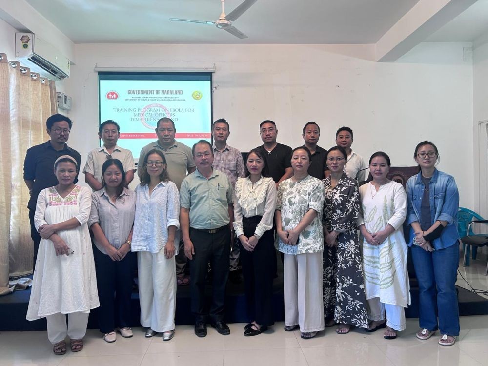 Health officials after the training programme on Ebola Virus Disease and zoonoses held at the CMO’s Conference Hall in Dimapur on August 7.